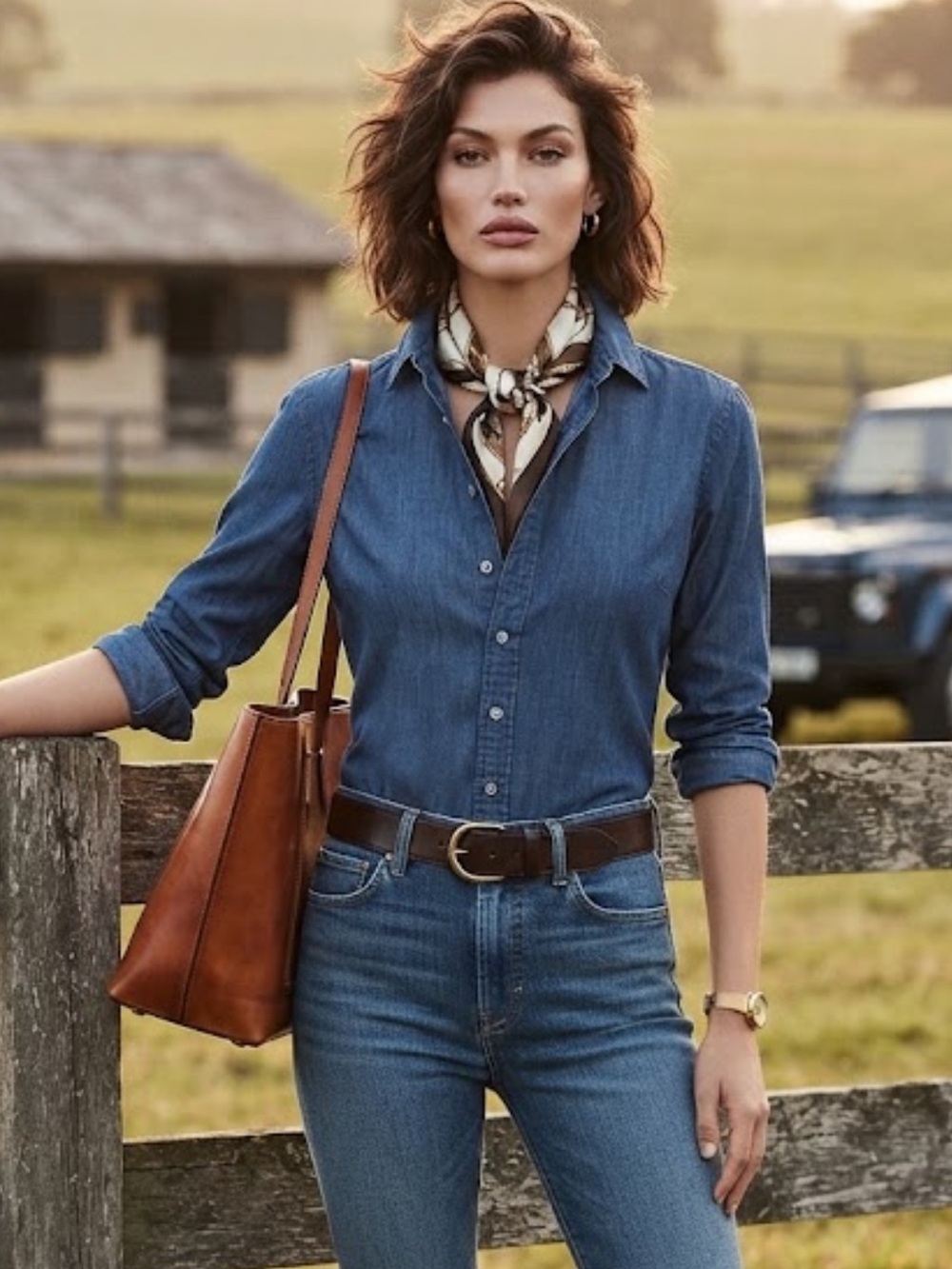 Ann Taylor Blue Cotton Casual Button Down Shirt